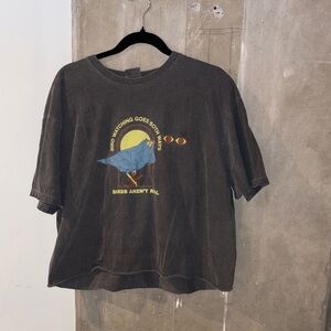 Bird Watching Graphic T-Shirt - Charcoal